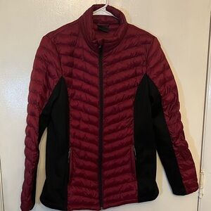 32 Degrees Women's Red and Black Puffer Jacket